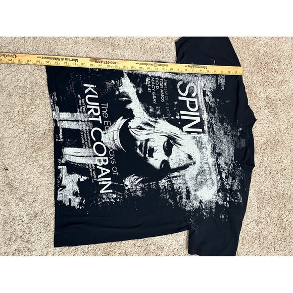 Spin Magazine Nirvana Kurt Cobain The Early Days Graphic TShirt Black XL Grunge - Picture 5 of 8
